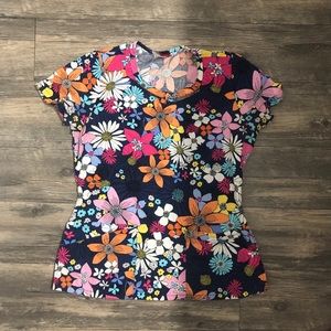 Floral Scrub Top